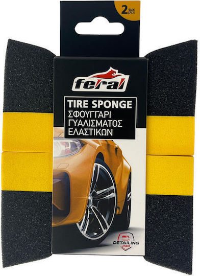 Feral Autowaschlappen Polieren Bereifung Detailing Pro 10x6x4cm Set 2 Stück