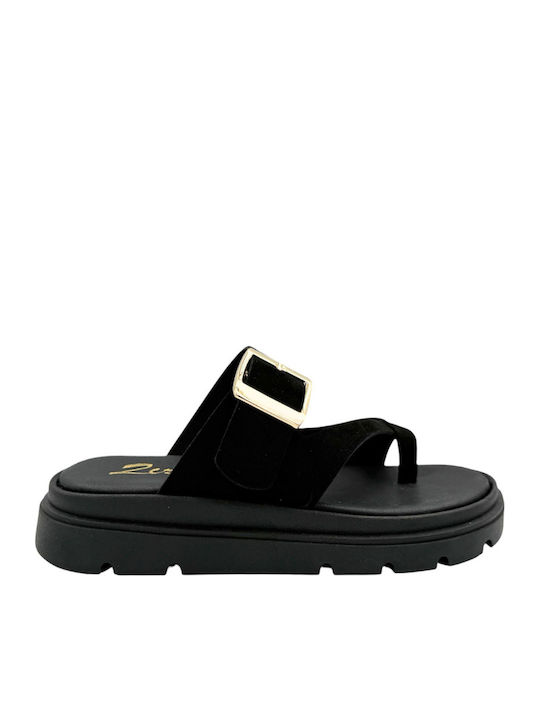 Γυναικεία Σανδάλια Flatforms Μαύρα