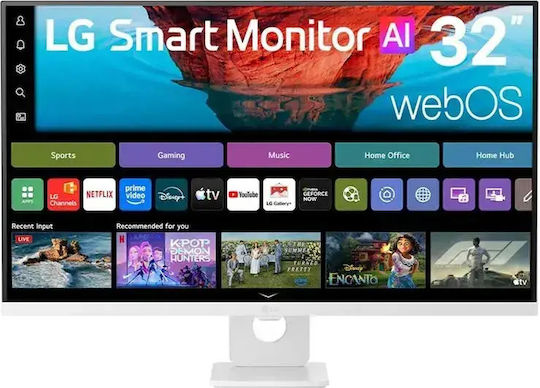 LG 32U721SB-W VA Smart Monitor 31.5" 4K 3840x2160 with 5ms GTG Response Time White
