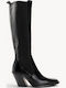 Black Cowboy Boots Synthetic Leather Rubber
