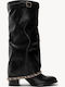 Black Boots Decorative Chain Strap