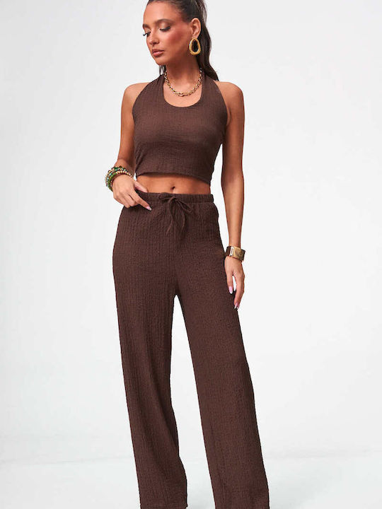 Decoro Set Pantaloni Dama Maro Închis