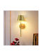 Modern Wall Lamp with Integrated LED and Warm White Light Gold
