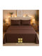 Mia Home Bed Sheet Set With 2 Pillowcases Super King 240x270cm Brown 3 Pieces