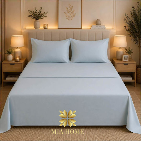 Mia Home Super-Double Set 3 Pieces 240x270cm Sky Blue Mia Home Super-Double Set 3 Pieces 240x270cm Sky Blue
