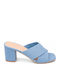 Mules With Chunky High Heel In Light Blue Color SI-8239-26ML-SIEL