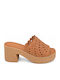 Mules With High Heel In Beige Colour SI-2291-26FL-BEIGE