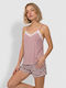 Sorrisino Summer Women's Cotton Pajama Set Pink