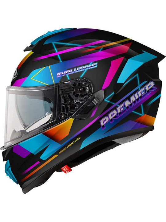 Premier Evoluzione RT9BM Cască Moto Față Întreagă 1520gr cu Pinlock și Vizieră Solară