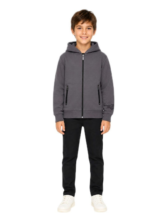 Bluze și Hanorace Pentru Copii Cardigan Cu Glugă și Buzunare Gri