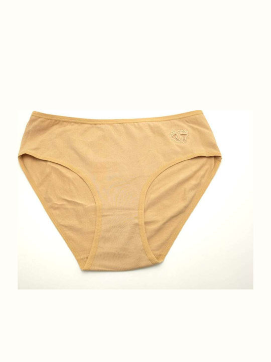 Power Flower Women's Brief Beige Slip
