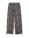 Woven Flared Sweatpants Animal Printed