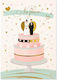 Marriage Greeting Card Embossed Cake "Na Zisete...
