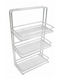 Sidirela Wall Mounted Bathroom Shelf Metallic 25x13x53cm Silver