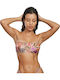 Bikini Bra C Cup Floral Orange And Purple