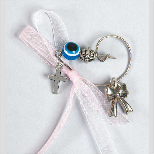 Mouchtaris Collection Christening Charm Metal Pink 50 Pieces