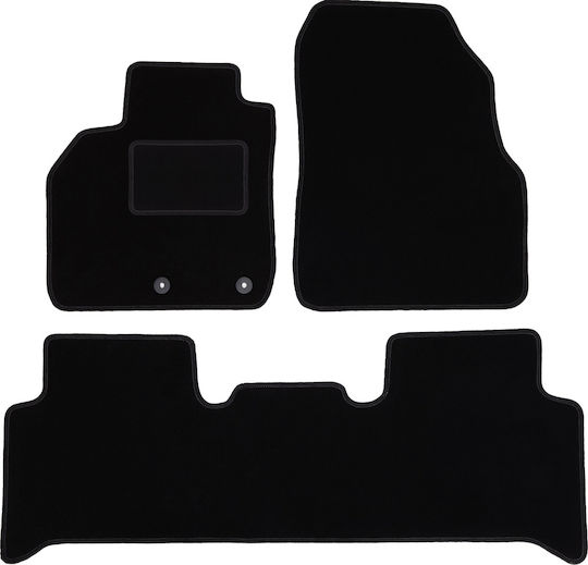 Schwarze Velours Auto Fußmatten Renault Scenic II Minivan 2003-2009