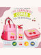 With Stainless Steel Water Bottle & Bento Lunchbox School Set Silver