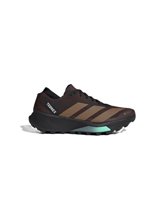 Terrex Agravic Men's Sport Shoes Trail Running Waterproof with Gore-Tex Membrane Aurora Coffee / Core Black / Pulse Mint
