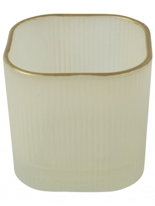 Atmosphera Glass Candle Holder in Beige Color 7...