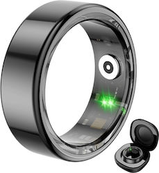 Colmi R02 & Θήκη Φόρτισης Smart Ring 18.9mm με Παλμογράφο Μαύρο