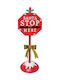 Christmas Metal Mailbox Red 34 X 28 X 94 H Cm