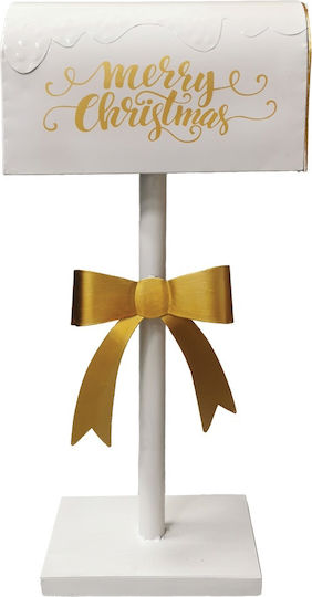 Christmas Metal Mailbox White 32 X 16.3 X 68.5 H Cm