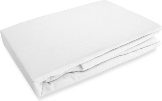 Darymex Σεντόνι King Size Φανελένιο με Λάστιχο 180x200εκ. Flannel Λευκό