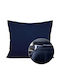 Darymex Dekorativer Kissenbezug aus 100% Baumwolle Dunkelblau 40x60cm