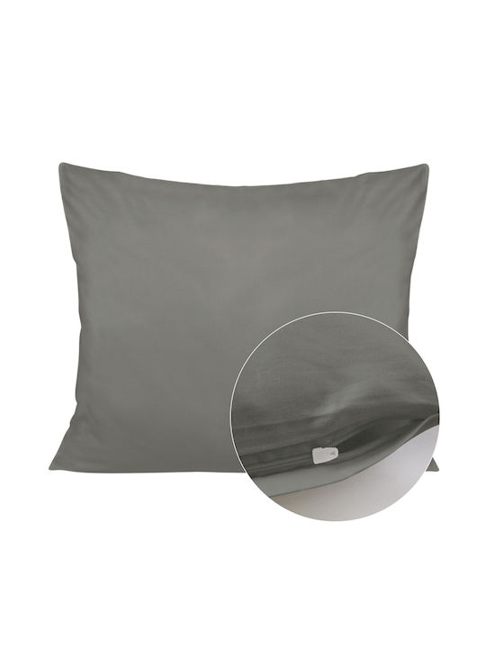 Darymex Dekorativer Kissenbezug aus 100% Baumwolle Helles Grau 40x60cm