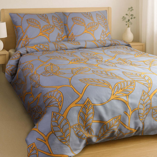 Darymex Set Huse Pentru Pilote 100% Bumbac 220x200cm Superdublu Cu 2 Fețe De Pernă Gri