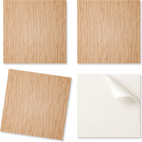 Set Of Vinyl Tiles Wood Design Bedroom 20x20x20 Cm