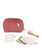 Intemporel Fabric Toiletry Bag Baby Care Set Burgundy
