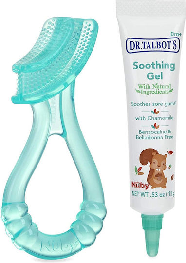 Set Gel Dentar Pentru Jucărie De Dentiție Nuby Dr Talbot's Ameliorarea Durerii Gingiilor Bebelușilor Natural 15 G