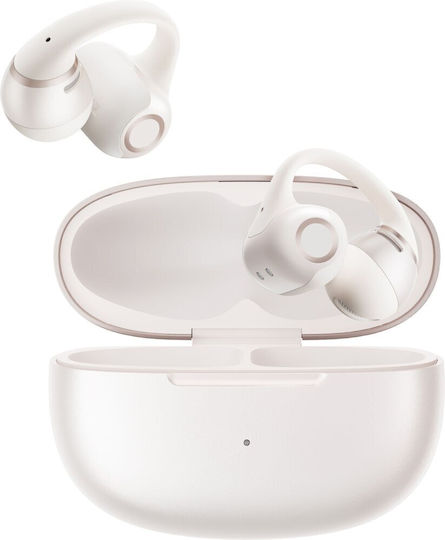 Shokz OpenDots 2 Open Ear Bluetooth Handsfree Ακουστικά με Αντοχή στον Ιδρώτα και Θήκη Φόρτισης Pearl White