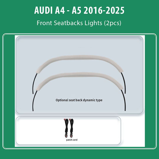 Digital IQ Innenraum-Dekorationsbeleuchtung für Autos Verborgene Ambient-Beleuchtung Audi A4 A5 Mod 2016-2025 Vordersitzlehne Ambient Light Dynamic