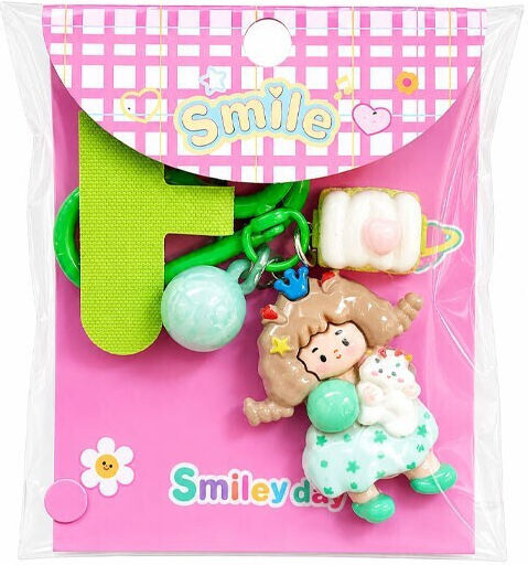 Buddy Strap Mobile Phone Accessory Green Girl Kitten
