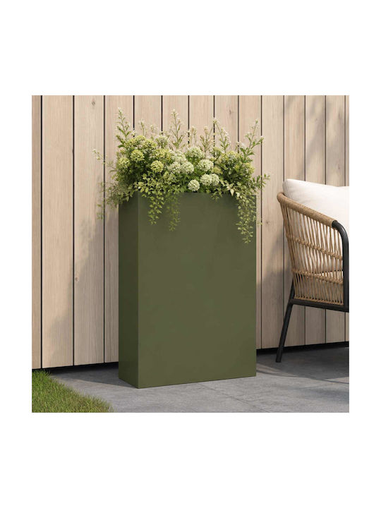 vidaXL Metallischer Pflanzgefäß Lime 40x20x75cm