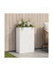 vidaXL Metallischer Weißer Blumentopf 40x20x75cm