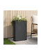 vidaXL Metallischer Pflanzgefäß Anthrazit 40x20x75cm