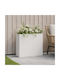 vidaXL Metallischer Weißer Blumentopf 50x20x40cm