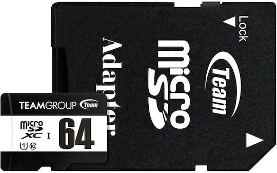 TeamGroup microSDXC 64GB U1 UHS-I 80MB/s with Adapter TUSDX64GCL10U03