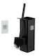 Relaxdays Ceramic Toilet Brush Black