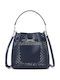 Stoffhandtasche für Damen zum Umhängen oder in der Hand Blau