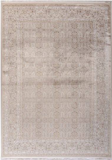 Tzikas Carpets Creante Handgefertigter Rechteckiger Teppich mit Fransen Weiß 200x250cm