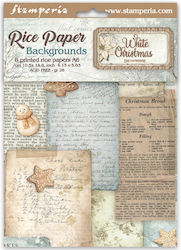 Set 8 Reispapier Decoupage Stamperia 10.5×14.8c...