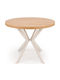 Houston 1495 Round Extendable Wooden Dining Room Table with Metal Frame Kashmir 76x76cm