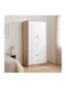 Alvia Doppeltür Kleiderschrank Weiß 80x51.5x180cm