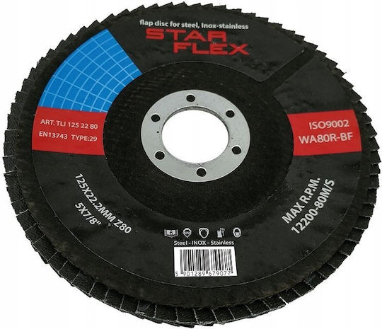 Psg Star Flex T29 Flap Disc 125-22 Grit 80 Inox Tli1252280