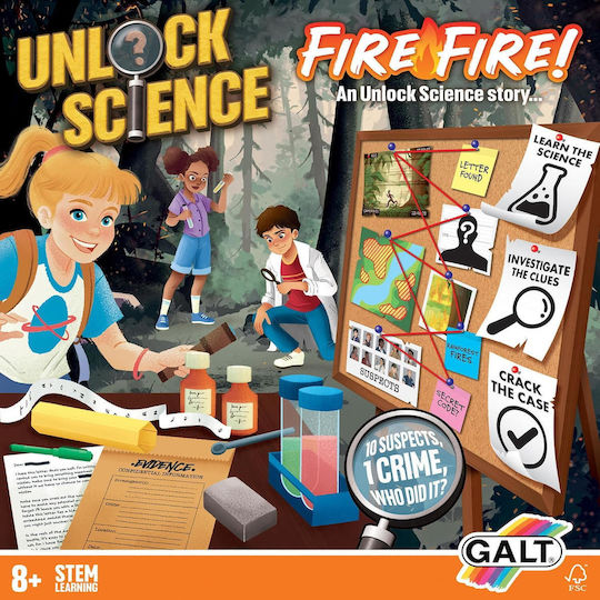Galt Toys Unlock Science Experiment Set: Jungle Fire STEM Εκπαιδευτικό Παιχνίδι Πειράματα για 8+ Ετών DX2LZ22BM